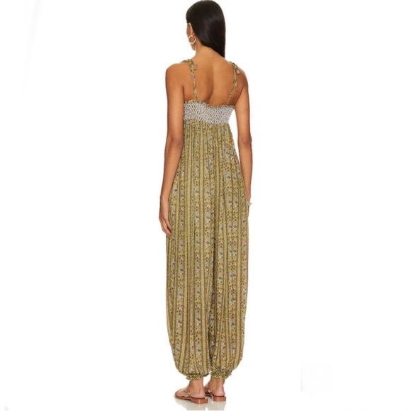 Intimately Free People Rule The World Floral Maxi Jumpsuit in Fern Combo Large - Picture 7 of 16